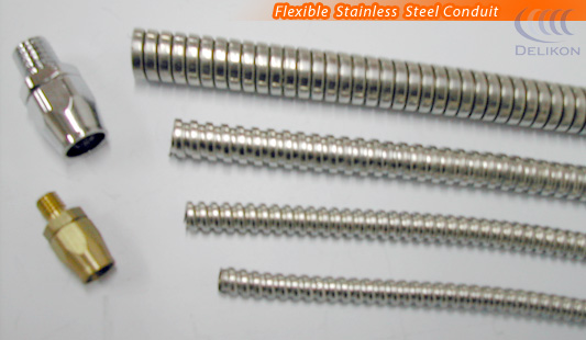 Small bore instrumentation tubing, flexible stainless steel conduit