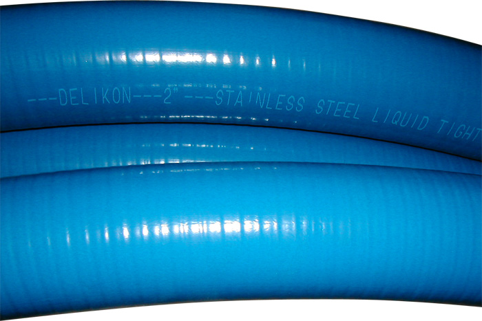 Delikon Stainless Steel Blue Liquid Tight Conduit