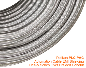 Delikon PLC PAC Automation Cable EMI Shielding Heavy Series Over Braided Flexible Conduit