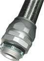 Heavy series over braided flexible conduit and swivel connector